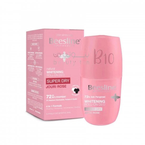 مزيل الرائحة رول اون لتفتيح البشرة من بيزلين -جفاف تام-ورد جوري-50مل