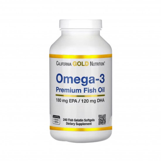 كبسولات زيت السمك اوميغا 3 من كاليفورنيا غولد نيوتريشن 240 كبسولة