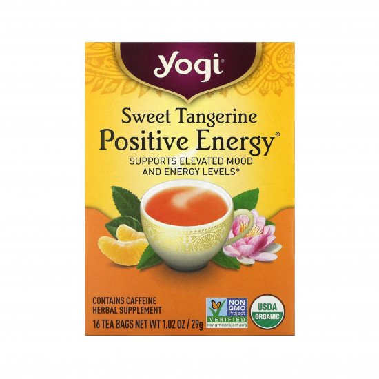 شاي الطاقة الإيجابية اليوسفي الحلو، 16 كيس شاي (29 جم) شاي الطاقة الإيجابية اليوسفي الحلو، 16 كيس شاي (29 جم)