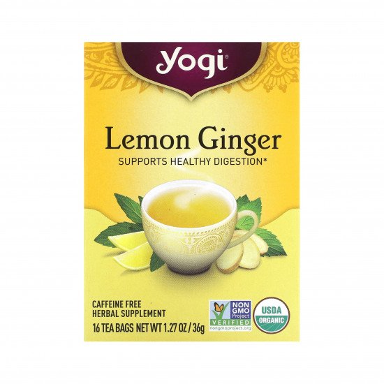 شاي الليمون والزنجبيل خالٍ من الكافيين من بوجي 16 كيس شاي (36 جم) شاي الليمون والزنجبيل خالٍ من الكافيين من بوجي 16 كيس شاي (36 جم)