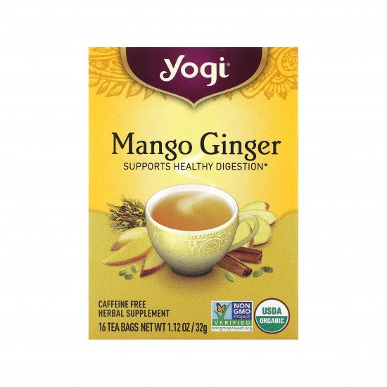 شاي المانجو والزنجبيل الخال من الكافيين من يوجي 16 كيس 32 جم