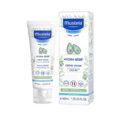 Mustela Hydra Bebe Face Cream – Daily Baby Moisturizer with Natural Avocado- 40ml