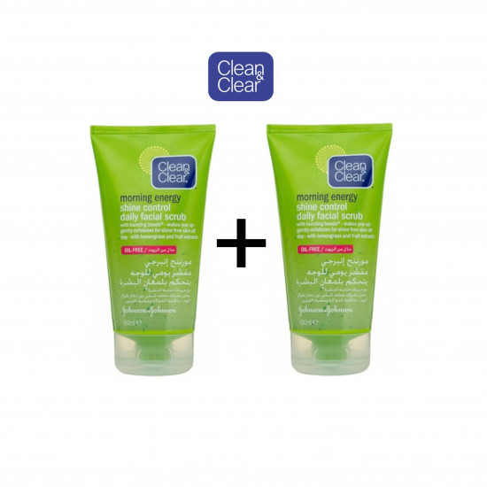 مقشر يومي للوجه بالليمون للمعان البشرة من كلين اند كلير 1+1 مجانًا