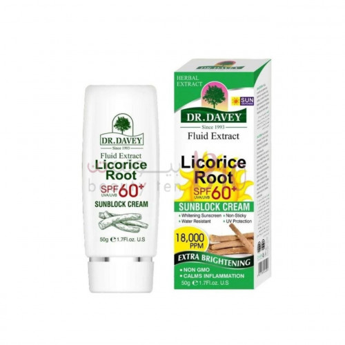 كريم الوقاية من الشمس بعامل حماية 60 بجذور عرق السوس 50 جرام كريم الوقاية من الشمس بعامل حماية 60 بجذور عرق السوس 50 جرام