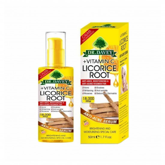  سيروم مضاد لحب الشباب بخلاصة عرق السوس وفيتامين سي من دكتور ديفي- 50 مل