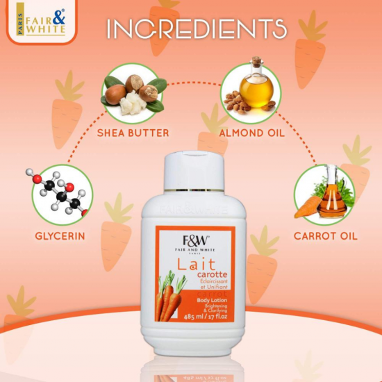 فير آند وايت لوشن الجسم الأصلي بالجزر 485 مل