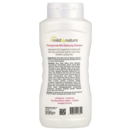 شامبو الموازنة بالرمان والنعناع من مايلد باي ناتشور 473 مل شامبو الموازنة بالرمان والنعناع من مايلد باي ناتشور 473 مل