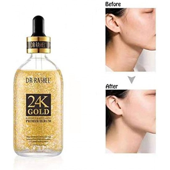 سيروم برايمر بالذهب عيار 24 المضاد للتجاعيد من د. راشيل - 100مل