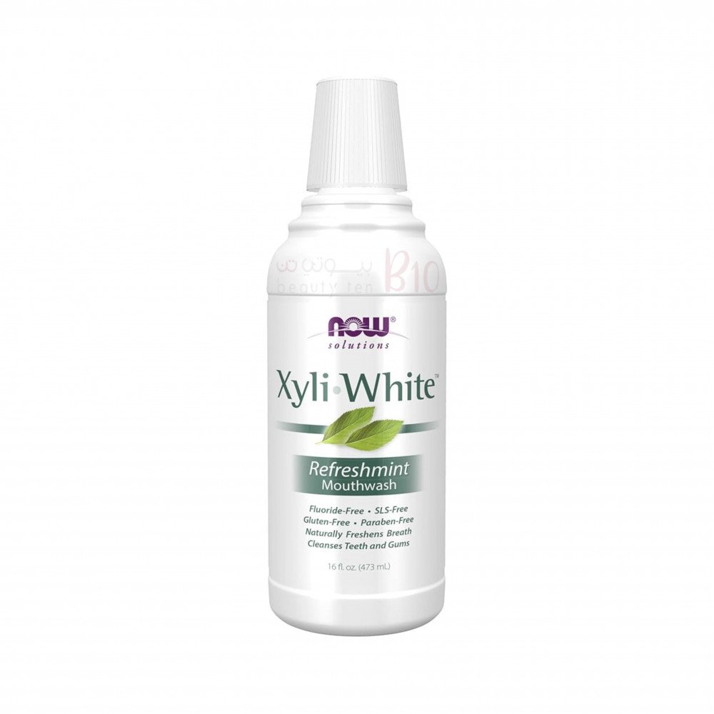 غسول الفم زيلي وايت بالنعناع المنعش من ناو- 473مل