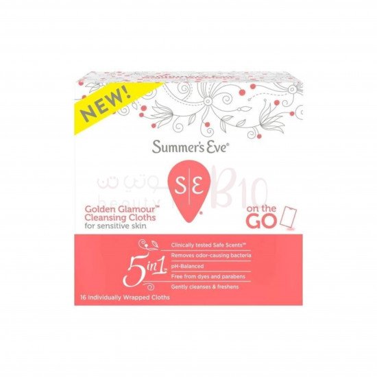 مناديل قماشية مبللة للمنطقة الحساسة غولدن غلامور للبشرة الحساسة سمرز إيف - 16 منديل مناديل قماشية مبللة للمنطقة الحساسة غولدن غلامور للبشرة الحساسة سمرز إيف - 16 منديل