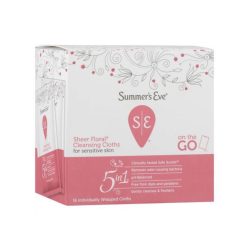 Sheer Floral Sensitive Skin Wipes Summers Eve - 16 Wipes