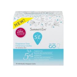 Summers Eve Intimate Cloth Wipes Fragrance Free For Sensitive Skin - 16 Wipes