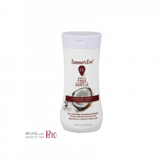 غسول المنطقة الحساسة لطيف بماء جوز الهند للبشرة الحساسة من سمرز ايف -- 354 مل