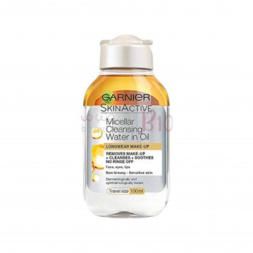 ماء منظف ميسيلار لإزالة المكياج من غارنييه - 100 مل ماء منظف ميسيلار لإزالة المكياج من غارنييه - 100 مل