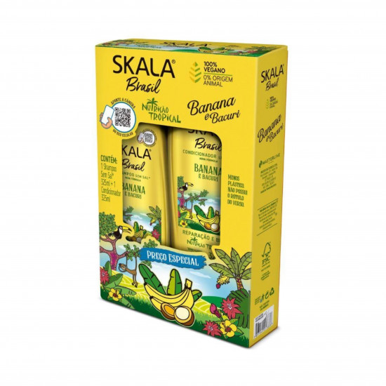 مجموعة شامبو وبلسم بالموز للشعر المجعد من سكالا - 325 مل مجموعة شامبو وبلسم بالموز للشعر المجعد من سكالا - 325 مل