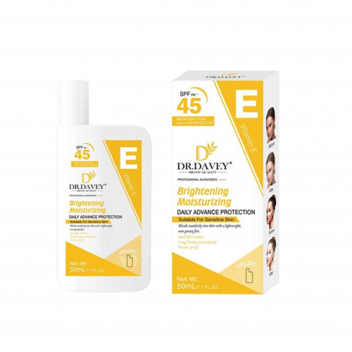 كريم مرطب ومفتح للبشرة بعامل حماية من الشمس 45 من دكتور ديفي 50مل