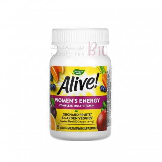 فيتامينات متعددة كاملة معززة للطاقة للنساء من ناتشرز واي 50 قرصًا