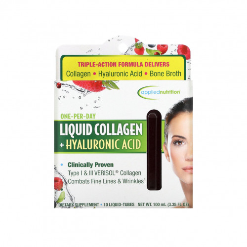 انبولات كولاجين سائل + حمض الهيالورونيك ، 10 أنابيب سائلة 100 مل