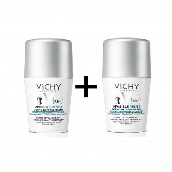 مزيل العرق غير المرئي لمدة 72 ساعة من فيشي 1+1 مجانا 50 مل