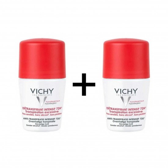 عرض فيشي مزيل العرق المفرط يدوم ل 72 ساعة 1+1 مجانا 50مل