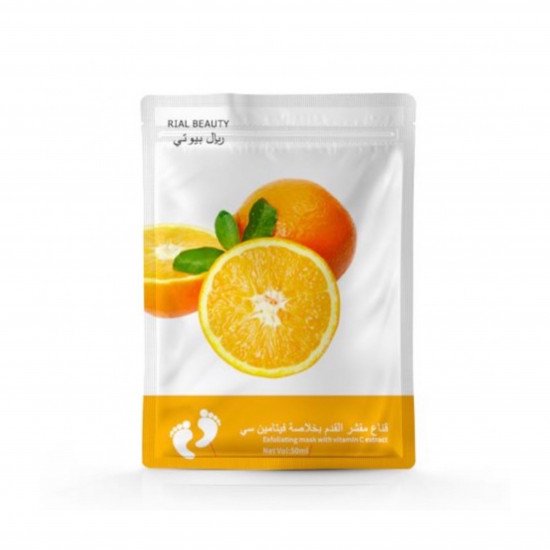 قناع مقشر القدم بخلاصة فيتامين سي من ريال بيوتي