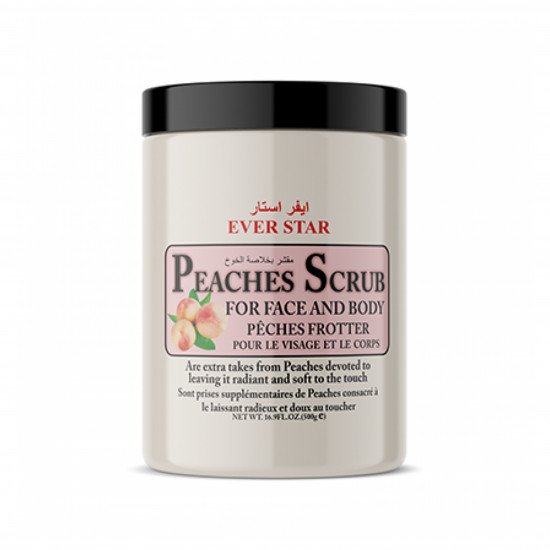 مقشر الجسم بالخوخ ابيض من ايفر ستار -500جم