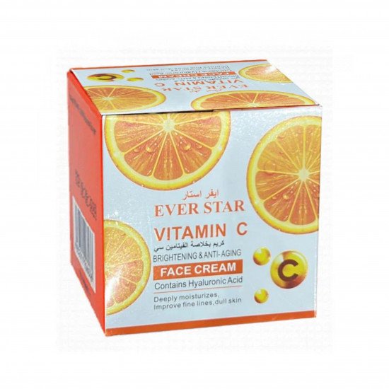 كريم للوجه بالفيتامين سي +حمض الهايلرونك -50جم
