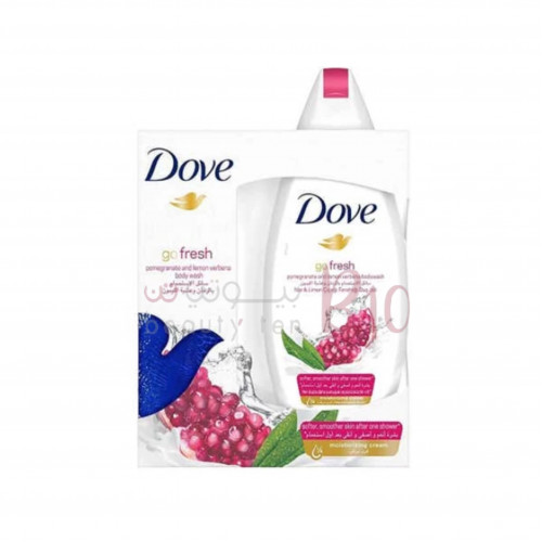 دوف غسول جسم السائل بالرمان وزهرة الليمون 250 مل مع ليفة دوف غسول جسم السائل بالرمان وزهرة الليمون 250 مل مع ليفة