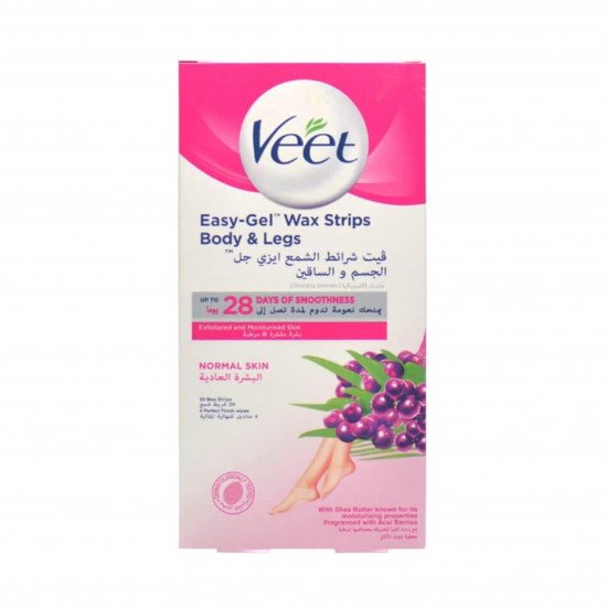 فيت شرائح شمعية جل للبشرة العادية والجسم والساقين - 20 قطعة فيت شرائح شمعية جل للبشرة العادية والجسم والساقين - 20 قطعة