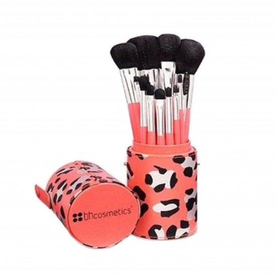 مجموعة فرش مكياج اورنج تايغر برنتد من بي اتش كوزماتيكس - 13 قطعة