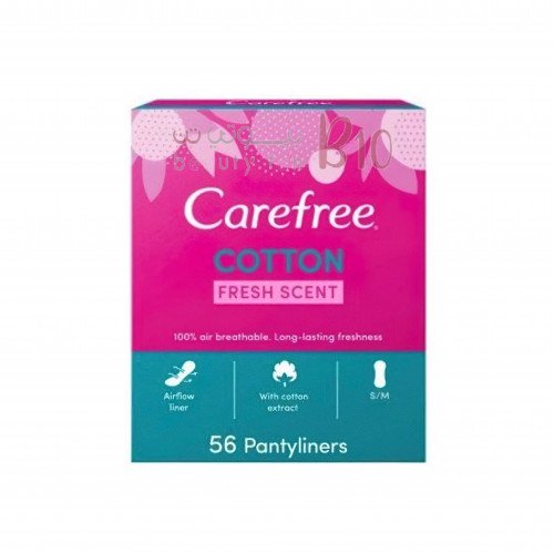 كيرفري، فوط يومية، ملمس القطن، عطر منعش، عبوة 56 فوطة كيرفري، فوط يومية، ملمس القطن، عطر منعش، عبوة 56 فوطة