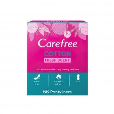 كيرفري، فوط يومية، ملمس القطن، عطر منعش، عبوة 56 فوطة كيرفري، فوط يومية، ملمس القطن، عطر منعش، عبوة 56 فوطة