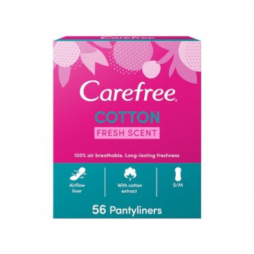 كيرفري، فوط يومية، ملمس القطن، عطر منعش، عبوة 56 فوطة كيرفري، فوط يومية، ملمس القطن، عطر منعش، عبوة 56 فوطة