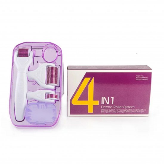 مجموعة ديرما رولر 4 في 1 للعناية بالبشرة