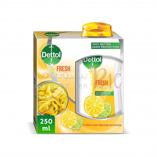 ديتول جل استحمام منعش مع ليفة 250 مل
