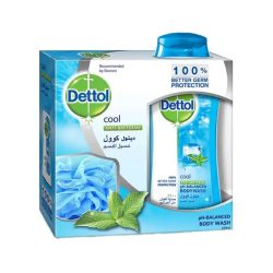 Dettol Body Wash Cool 250ml + Loofah  