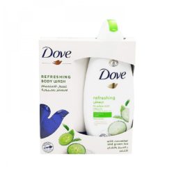 Dove Shower Gel Fresh Touch Cucumber 250 ml and a gift loofah