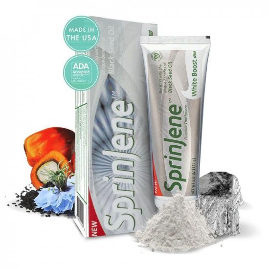 سبرينجين معجون أسنان وايت بوست بزيت حبة البركة السوداء - 142 جم سبرينجين معجون أسنان وايت بوست بزيت حبة البركة السوداء - 142 جم