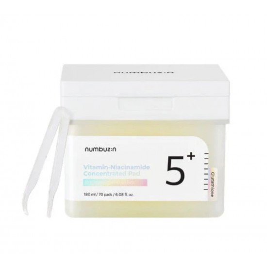 مسحات مركزة من فيتامين سي و نياسيناميد رقم 5 ، 70 وسادة ، (180 مل) مسحات مركزة من فيتامين سي و نياسيناميد رقم 5 ، 70 وسادة ، (180 مل)