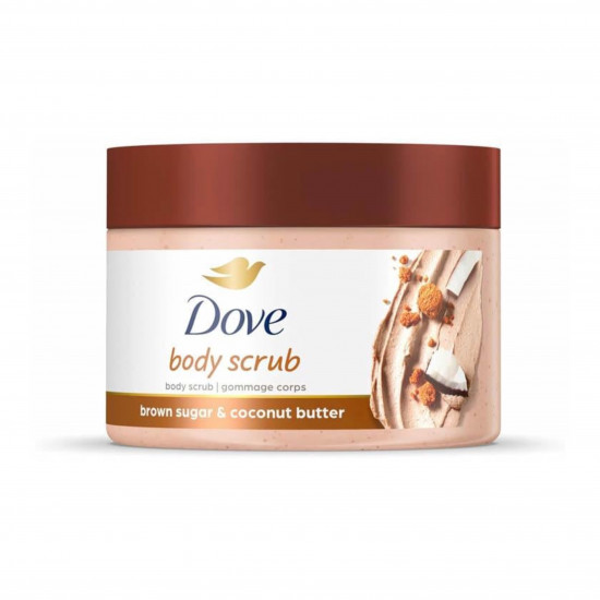 دوف مقشر الجسم بخلاصة السكر البني وزبدة جوز الهند - 298 جم