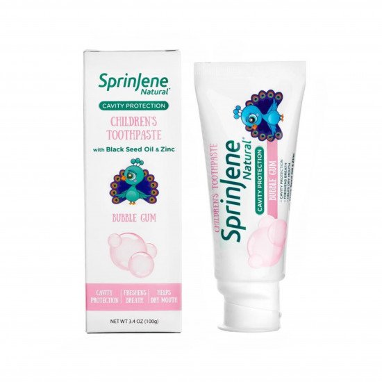 سبرينجين ناتشرال معجون اسنان للأطفال بنكهة العلكة مع حماية من التسوس - 100 جم