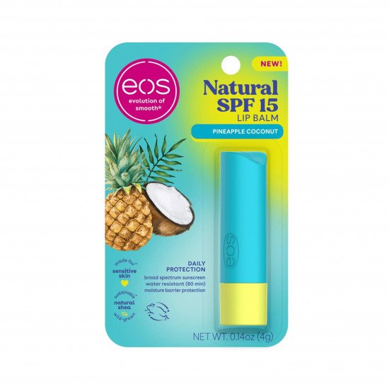 بلسم الشفاه الطبيعي بعامل حماية من الشمس SPF 15 من إي أو إس بالأناناس وجوز الهند بلسم الشفاه الطبيعي بعامل حماية من الشمس SPF 15 من إي أو إس بالأناناس وجوز الهند