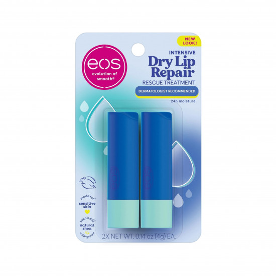 علاج مكثف لإصلاح الشفاه الجافة بنكهة الفراولة من إي أو إس - قطعتين