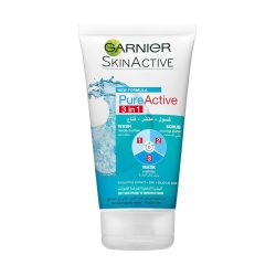 Garnier Pure Active 3In1 Mask Scrub Wash - 150ml