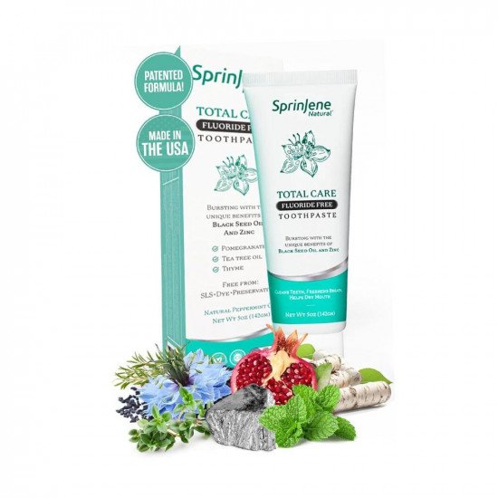 سبرينجين معجون الرعاية التامة للاسنان بالحبة السوداء والزنك خالي من الفلورايد - 142جرام