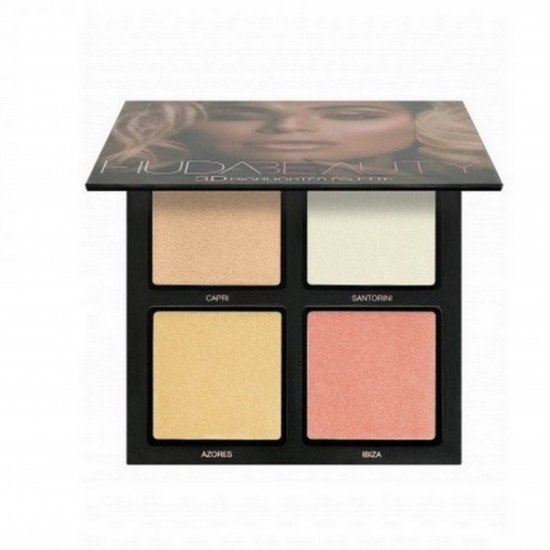 مجموعة إضاءة هايلايتر ثلاثي الأبعاد من هدى بيوتي - وردي