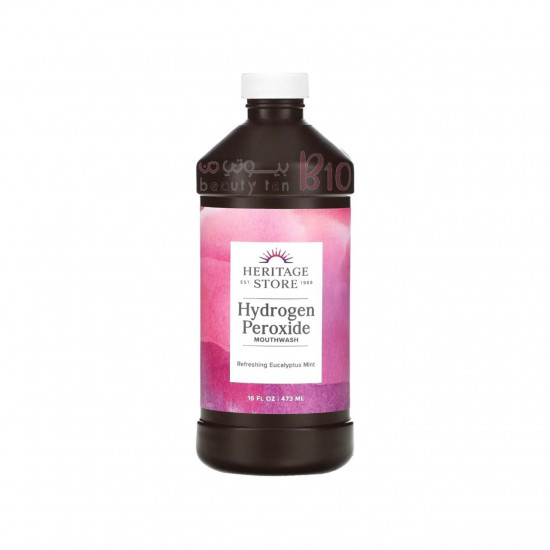 غسول الفم بيروكسيد الهيدروجين نعناع الأوكالبتوس المنعش من هيرتج ستور 473 مل غسول الفم بيروكسيد الهيدروجين نعناع الأوكالبتوس المنعش من هيرتج ستور 473 مل