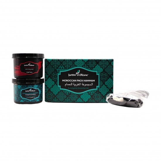 مجموعة الحمام المغربي بزيت الاوكالبتوس الاساسي من جاردن اوليان