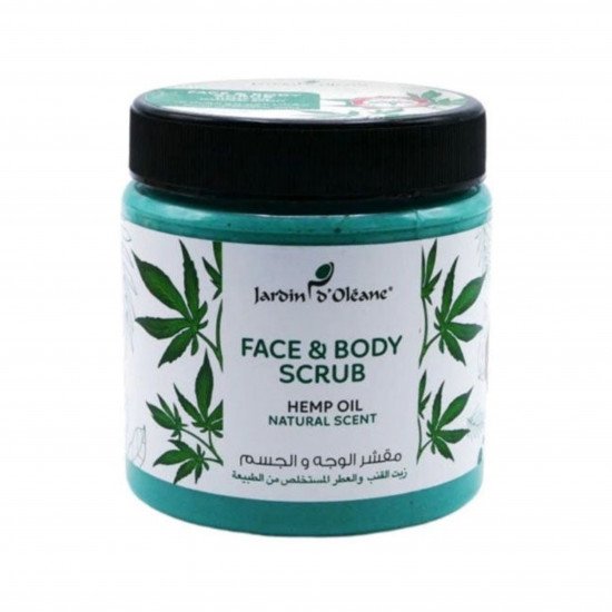 مقشر للوجه والجسم بزيت القنب والعطر المستخلص من الطبيعة جاردن اوليان - 500 مل