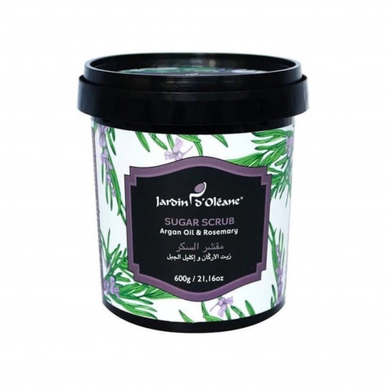 ‎مقشر السكر زيت الارقان واكليل الجبل من جاردن اوليان - 600 جرام